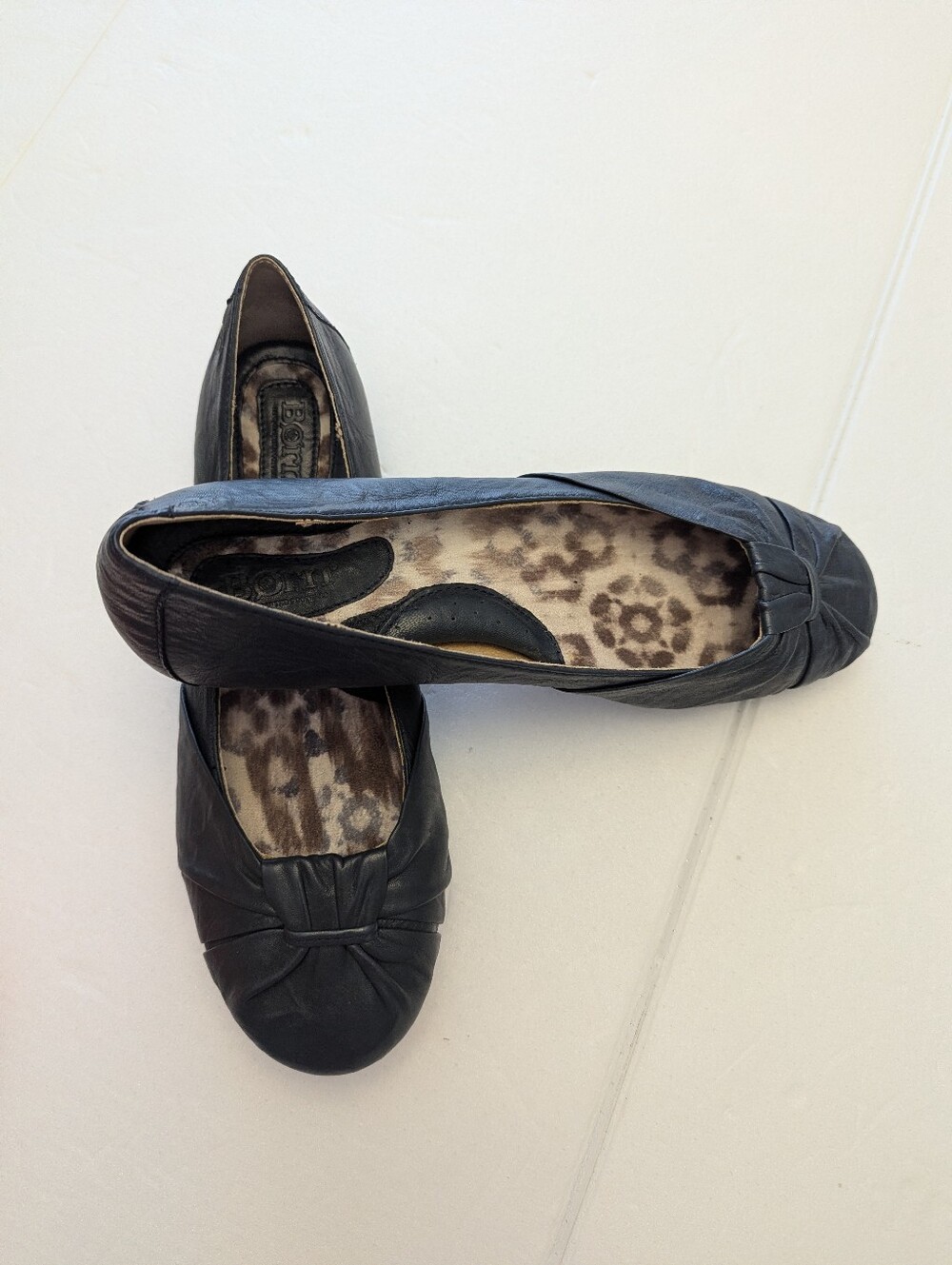 Born Navy Blue Lilly Ballet Flats - Picture 3 of 5